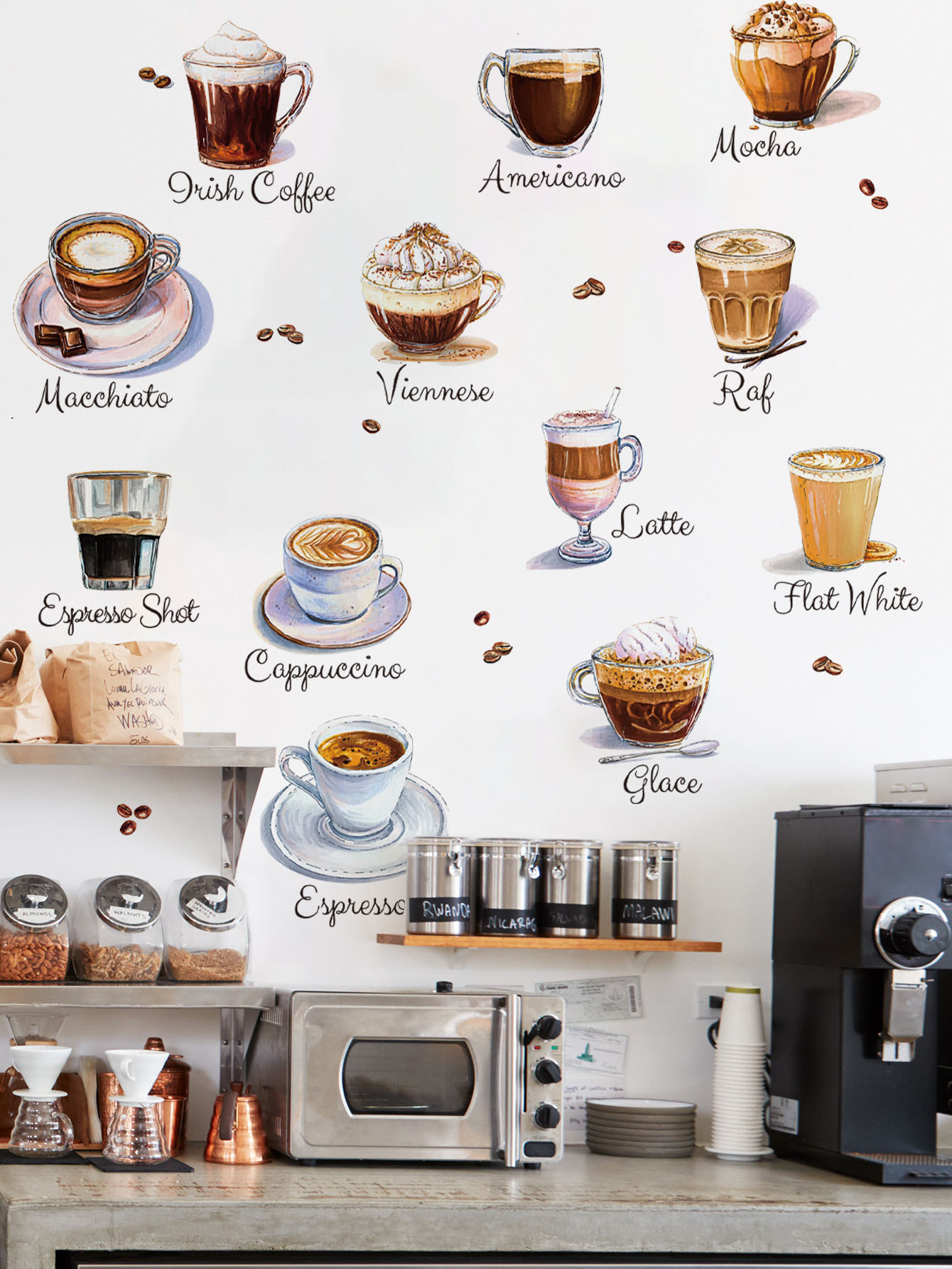 Pegatinas de pared de tazas de - Pvc Panel Background reseña y precio